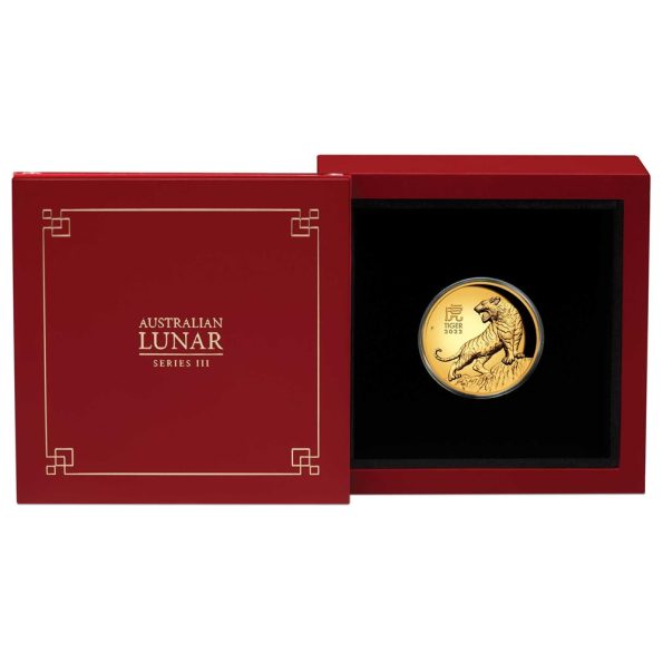 80.3 2022c Year of the Tiger 1oz Gold Proof High Relief coin