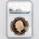 5. 2019 GOLD PROOF FIVE POUNDS LEGEND OF RAVENS TOWER OF LONDON